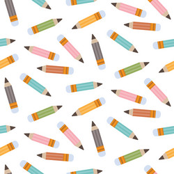 seamless pattern with colorful pencil vector