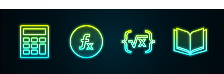 set line calculator function mathematical symbol vector image