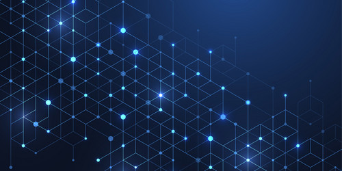 abstract digital blockchain cube blocks concept vector image