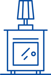 Bedside table line icon concept vector