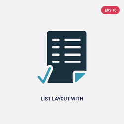 Checklist Layout with Blue List vector image