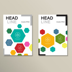 design template abstract hexagonal shapes vector image