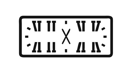 Elegant Roman Numeral Clock Face Vector Image