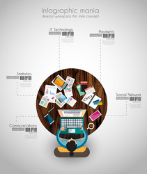 ideal workspace for teamwork and brainsotrming vector image