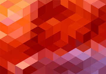 Red Geometric Cube Pattern vector image