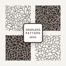 set of four abstract seamless patterns vector image