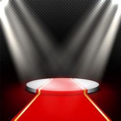 stage empty round podium illuminated vector image