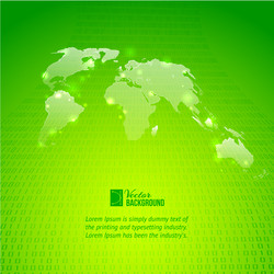 Binary World Map Background vector image