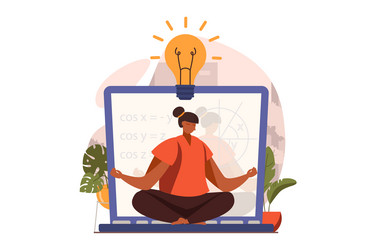distant learning web concept in flat design vector image