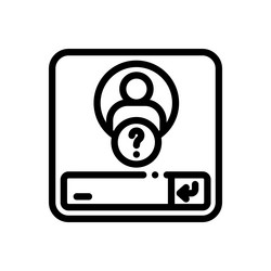login icon thin linear style design isolated vector image