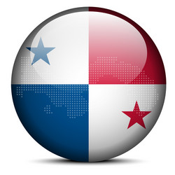 map with dot pattern on flag button of republic vector image