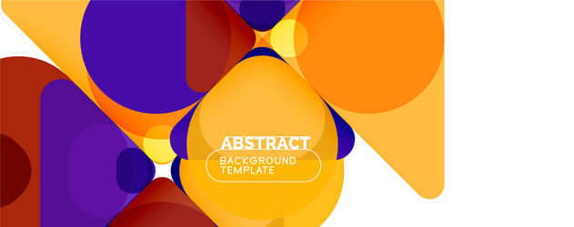 modern geometric round shapes and dynamic lines vector image
