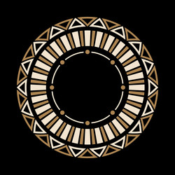round color frame made of simple geometric shapes vector image