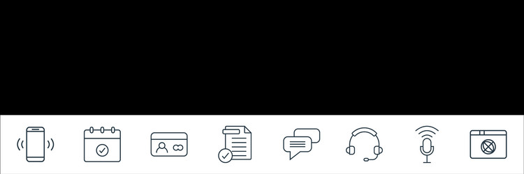 user interface line icons linear set quality vector image
