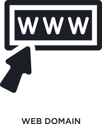 web domain isolated icon simple element from vector image