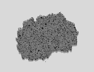 creative map netherlands from random black dots vector image