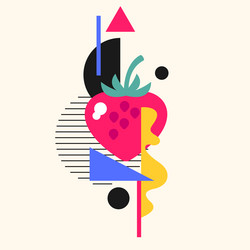 graphics in a minimalistic style vector image