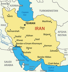 Iran Map - Geographic Overview vector image