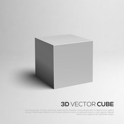 Modern 3D Cube - Abstract Shape vector image