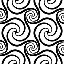 swirl seamless pattern abstract background black vector