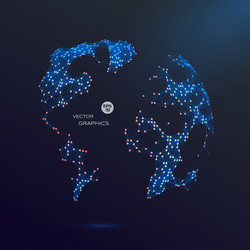 Abstract Globe Network vector image