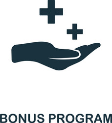 bonus program icon simple element from affiliate vector image