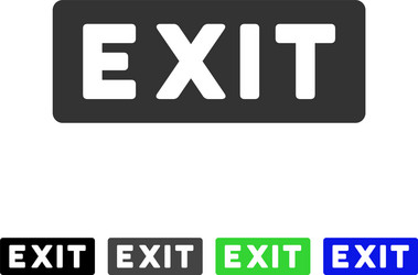 exit label flat icon vector