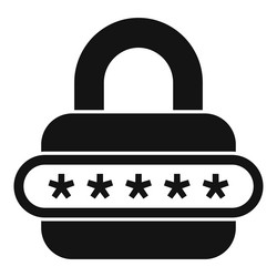 padlock login icon simple personal account vector