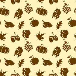 Thanksgiving seamless pattern Royalty Free Vector Image