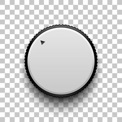 White technology music button vector