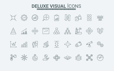 arrows for presentation of growth and scaling line vector image
