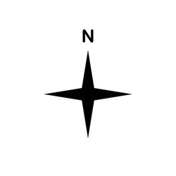 Compass Icon - Navigation Symbol vector image
