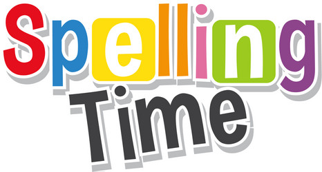 font design for word spelling time in different vector image