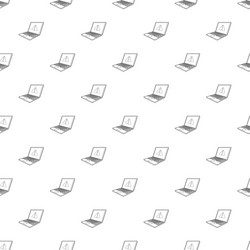 Laptop with Warning Signal Icon vector image