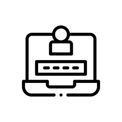 login icon thin linear style design isolated vector image