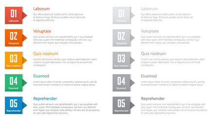 Numbered List Presentation Template vector image