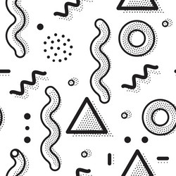 Retro Memphis 80s Pointillism Pattern vector image