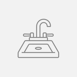 Sink line icon vector