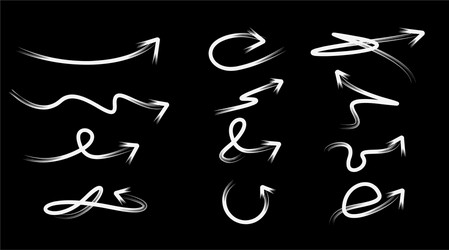 abstract arrow set element icon design vector image