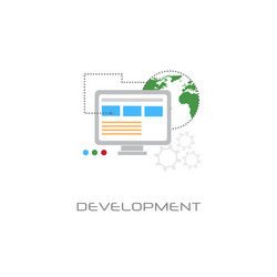 computer programming software development concept vector image