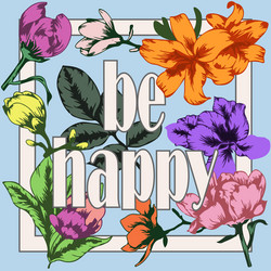 Premium Vector  Motivacional portugues today is a good day to be happy  flower concept