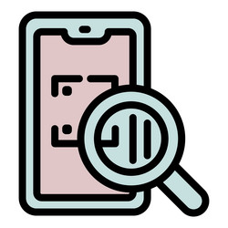 search qr code icon outline mobile scan vector image