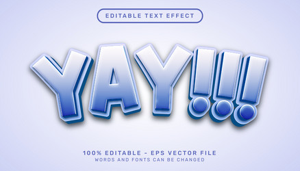 yay 3d text effect and editable vector image