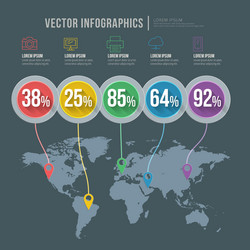abstract infographic flat design workflow layout vector image