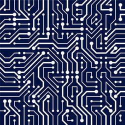 circuit board seamless pattern background vector image