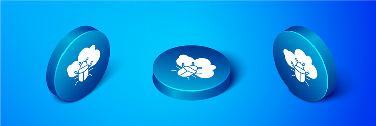 isometric system bug on a cloud icon isolated vector image