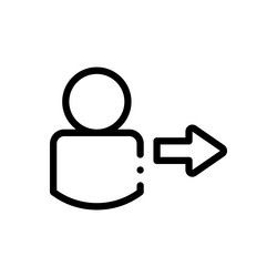 login icon thin linear style design isolated vector image