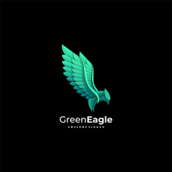 Logo eagle flay line art style Royalty Free Vector Image