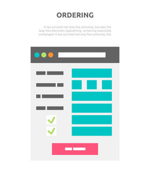 Ordering website element design vector