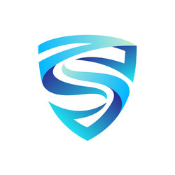 Shield letter s logo Royalty Free Vector Image